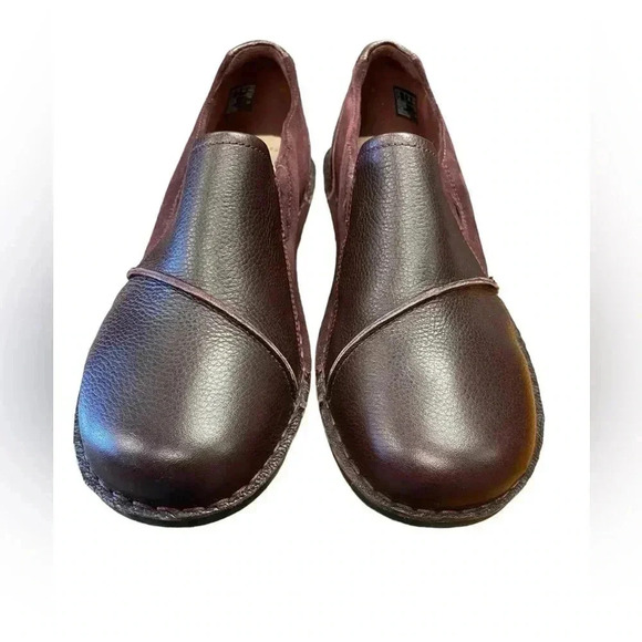 Clarks Collection Leather & Suede  Slip On Shoes Michela Opal Burgundy Size 11 - Picture 2 of 9